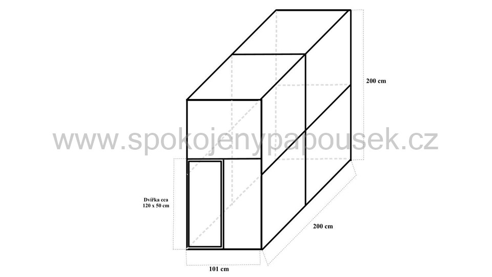 Stavebnice voliéry 1x2x2m PROFI