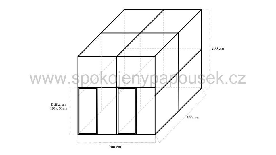 Stavebnice dvojvoliéry 2x2x2m PROFI