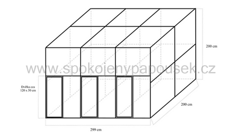 Stavebnice trojvoliéry 3x2x2m PROFI