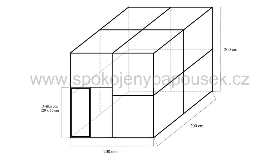 Stavebnice voliéry 2x2x2m PROFI