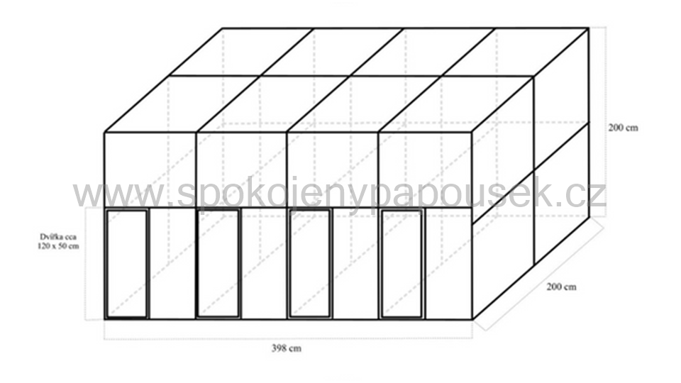 Stavebnice čtyřvoliéry 4x2x2m PROFI