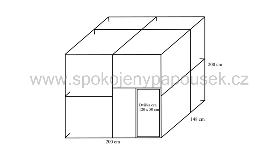 Stavebnice voliéry 2x1,5x2m PROFI