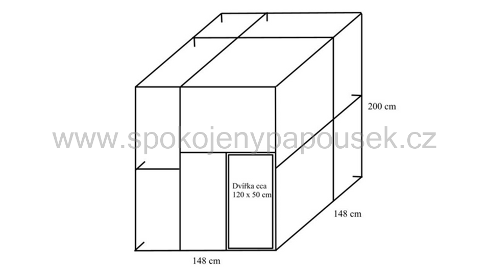 Stavebnice voliéry 1,5x1,5x2m PROFI