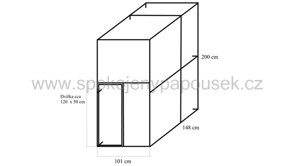 Stavebnice voliéry 1x1,5x2m PROFI