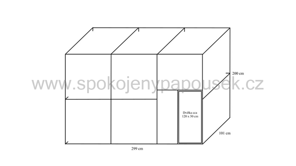 Stavebnice voliéry 3x1x2m PROFI