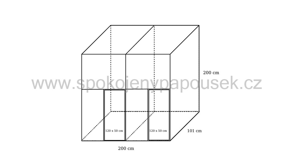 Stavebnice dvojvoliéry 2x1x2m ECONOMY