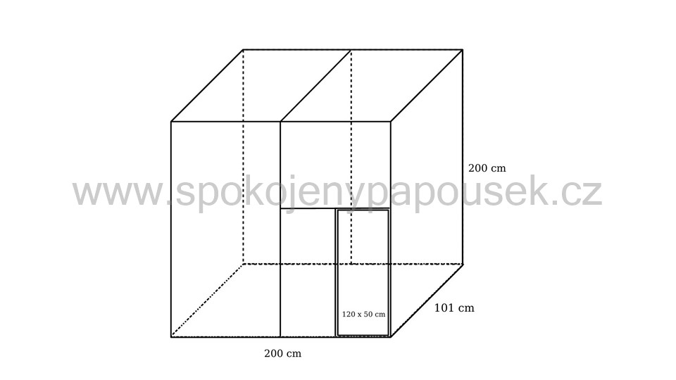 Stavebnice voliéry 2x1x2m ECONOMY