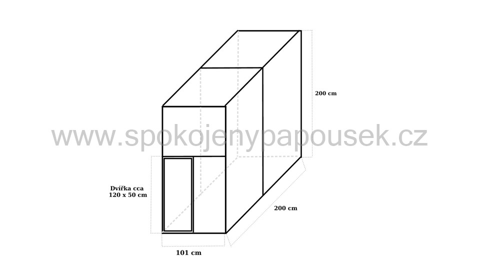 Stavebnice voliéry 2x1x2m ECONOMY