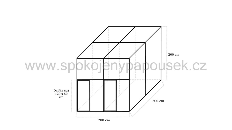 Stavebnice dvojvoliéry 2x2x2m ECONOMY