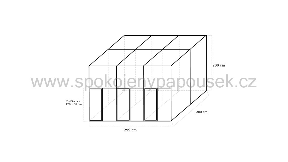 Stavebnice trojvoliéry 3x2x2m ECONOMY