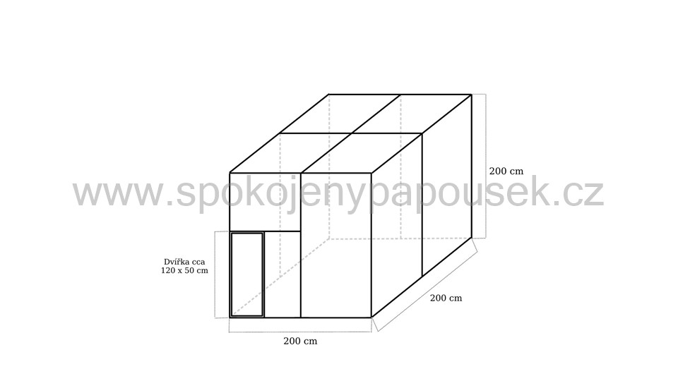 Stavebnice voliéry 2x2x2m ECONOMY