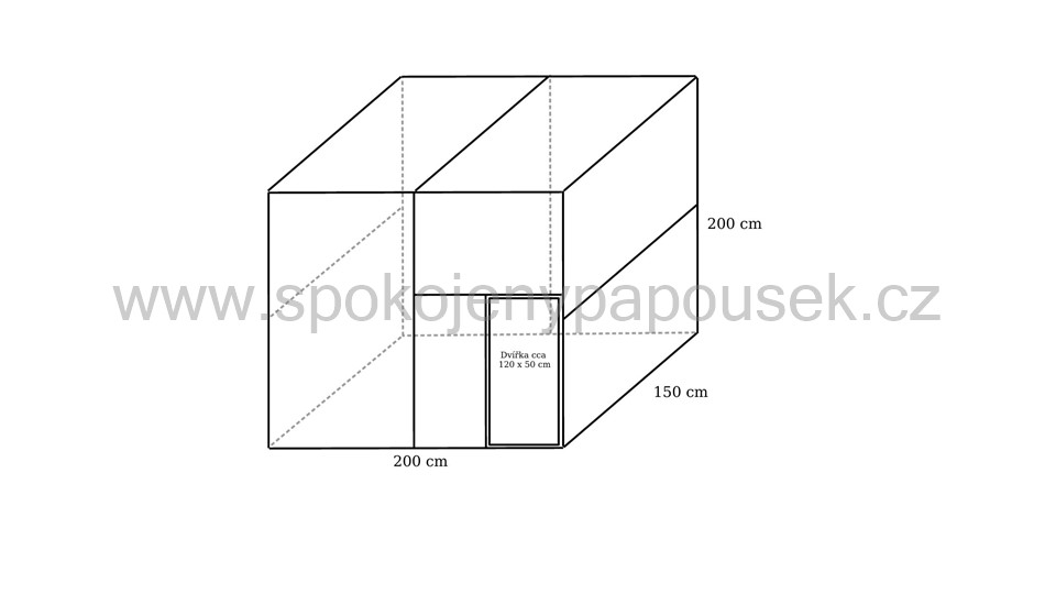 Stavebnice voliéry 2x1,5x2m ECONOMY